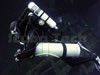 kiss rebreather diver on zenobia